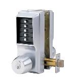 SimplexEE1021Pushbutton Cylindrical Lockset w/ Knobs Combination Entry and Egress w/ Key Overrid